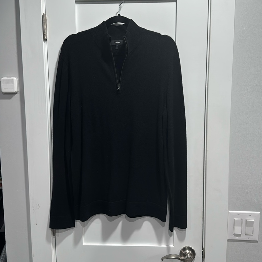 Theory Large 100% Cashmere Quarter Zip
